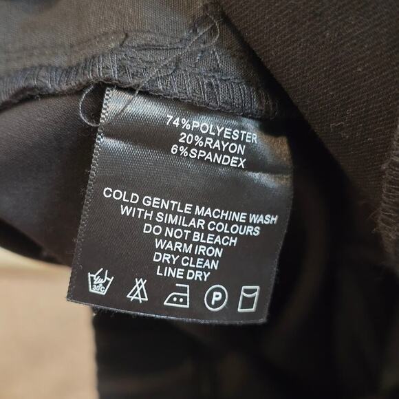 Maniere De Voir Black High Waist Tie Wrap Pants NWT Sz US10 - Picture 9 of 9
